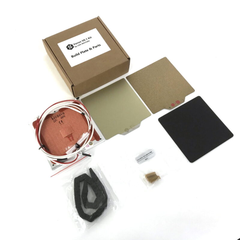 LDO Voron 0.2 Bed, PI Heater & 200W PSU Kit Content