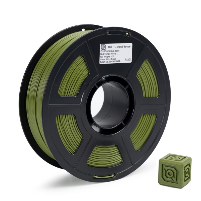LDO ASA Filament (olive green, calibration square)