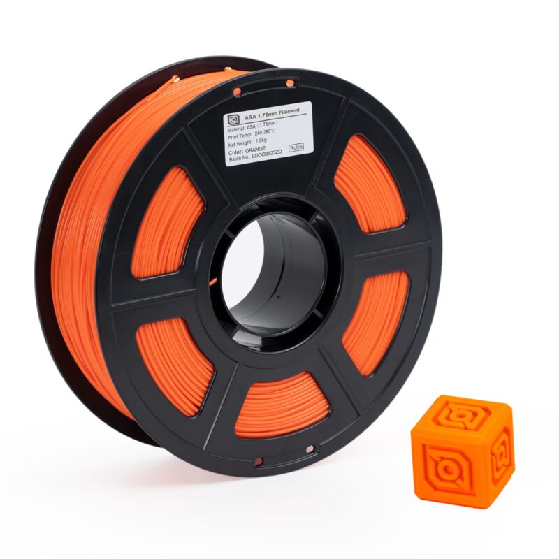 LDO ASA Filament (orange, calibration square)