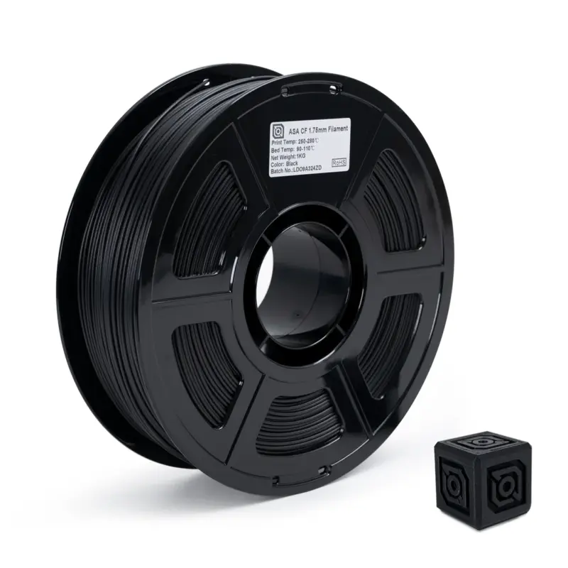 LDO ASA Filament Spool with calibration cube (black)