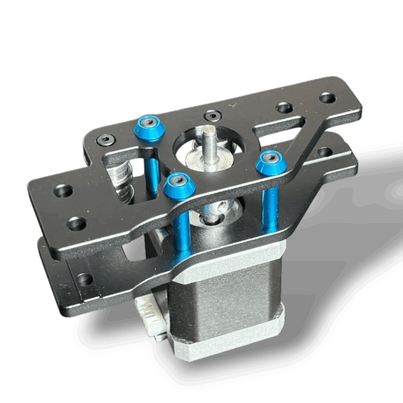CNC Voron Trident AB Stepper Motor Mounts (black/electric blue)