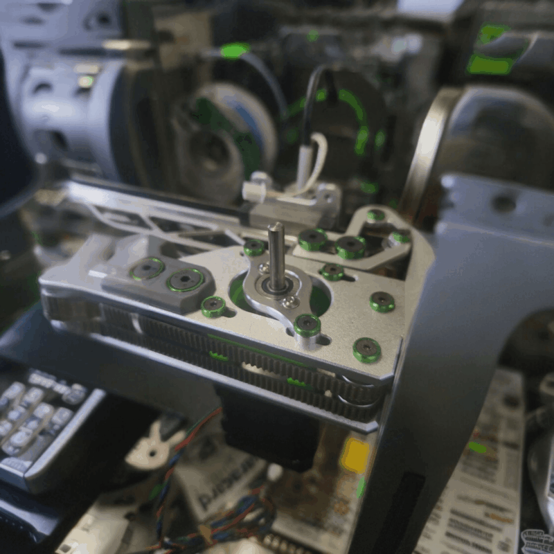 CNC Nema17 Shaft Retainer installed