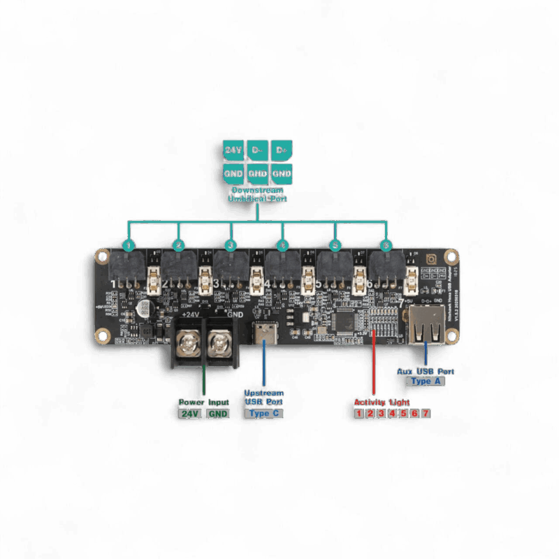 LDO Nitehawk Hexa 6 + 1 USB Schematic PCB