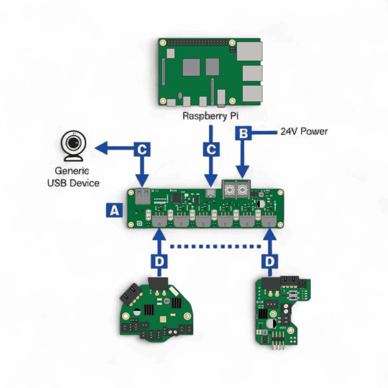 LDO Nitehawk Hexa 6 + 1 USB Schematic
