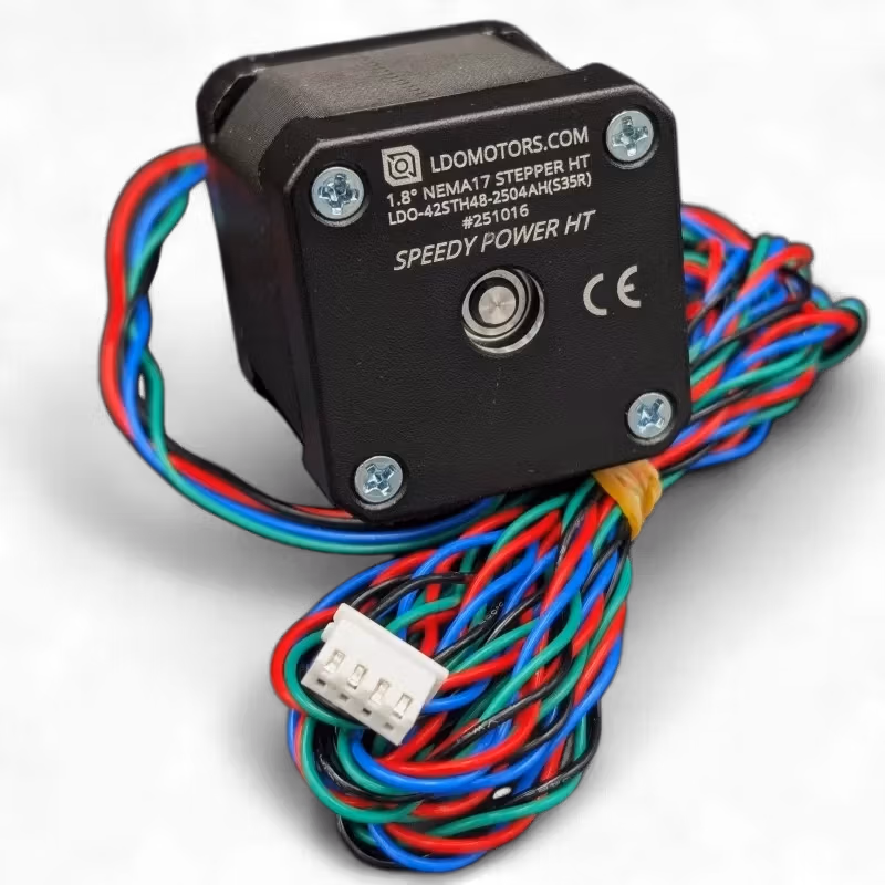 LDO Stepper Motor - High Temp Nema 17 - 42STH48-2504AH (S35-R) - Speedy Power - Round Shaft back