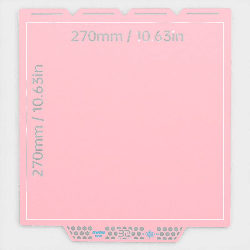 BIQU CryoGrip Glazier Build Plate for Snapmaker U1 Pink 5
