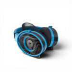 Satyr4_3 Satyr4 DIY Over-ear headphones with blue and black open-back design, featuring an exposed turbine-style driver on the ear cup