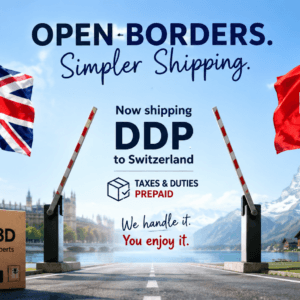 onetwo3D ships via DDP to Switzerland