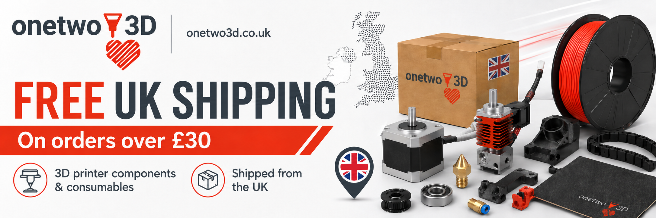 onetwo3D free UK shipping over £30