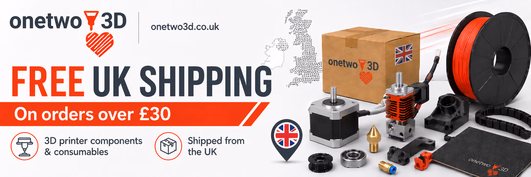 onetwo3D free UK shipping over £30